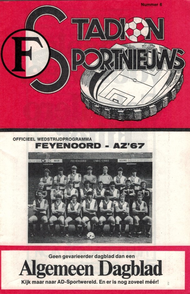 AZ Programma 18-okt-1981 Feyenoord uit